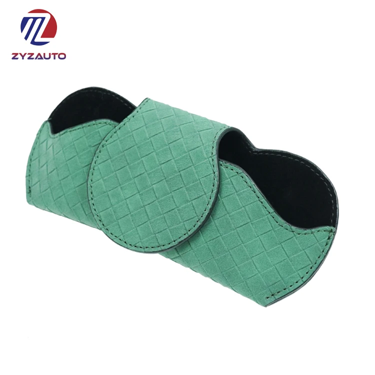 ZY Car Glasses Clip Sun Visor Sunglasses Multifunction Auto Accessories Glasses Holder PU Glasses Box Clip