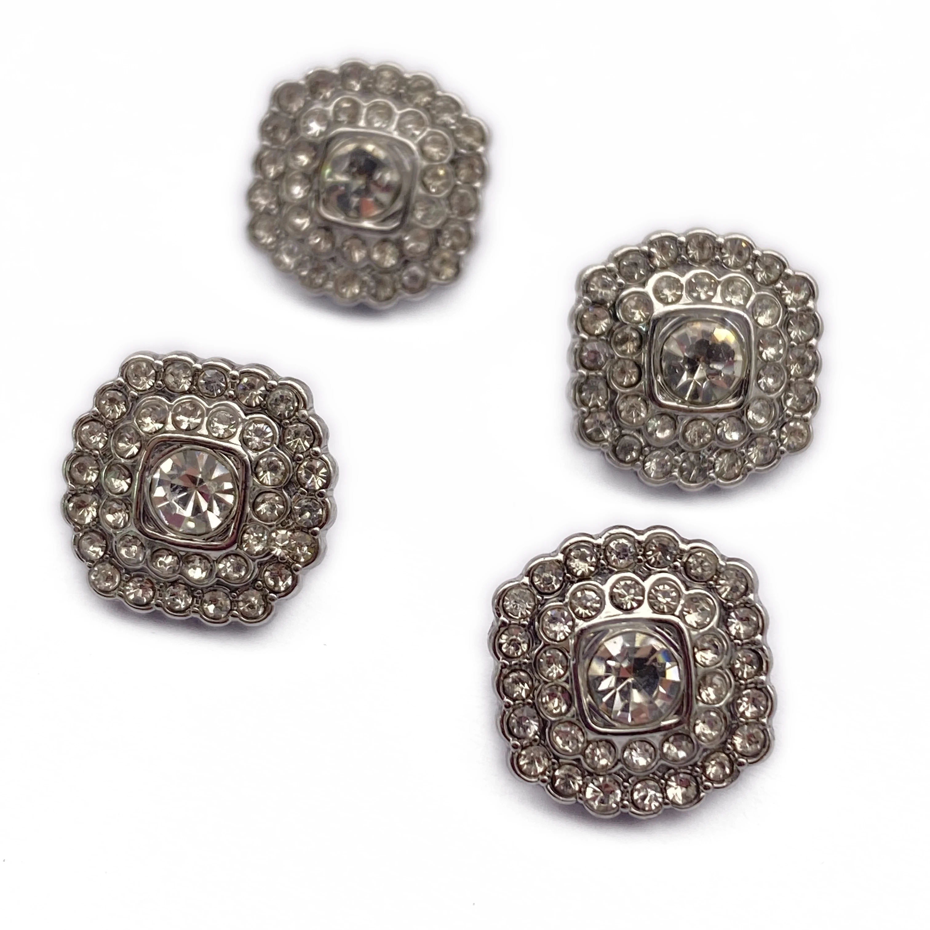 Zinc alloy hot sale shank button 12mm Diamond Rhinestone button for garment shank button for clothing accessories