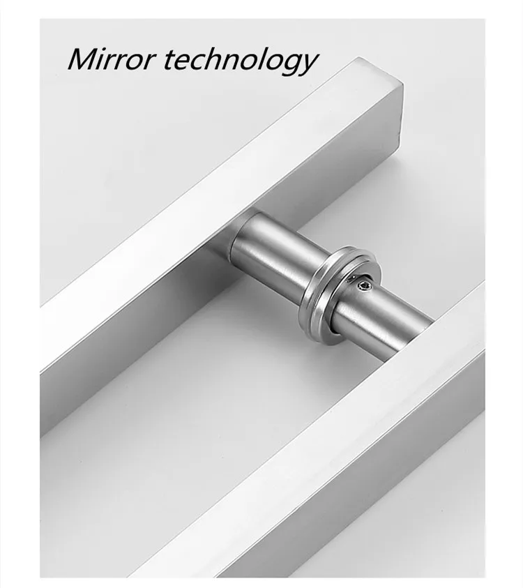 304 stainless square long handle for wooden door brushed no fingerprints