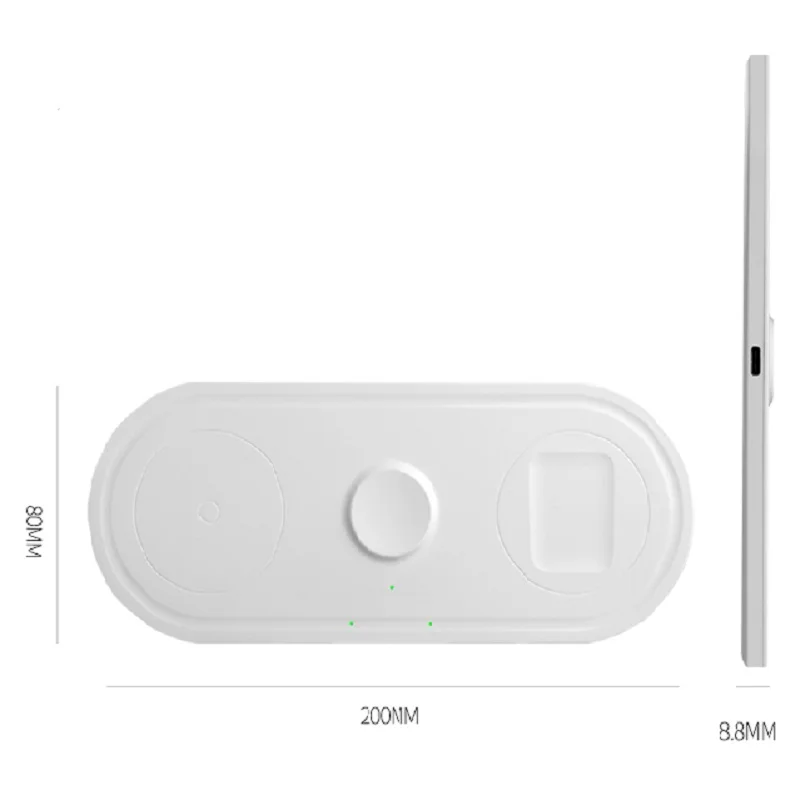 2019 New Products 10W Fast Charge 4 in 1Wireless Charger Dual Wireless Charging With USB Port