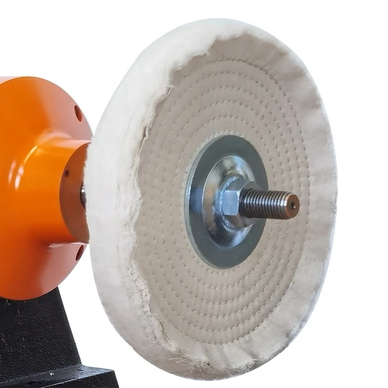 Durable extra long shaft wood metal plastic hardware rock 240V two speed bench mounted polisher
