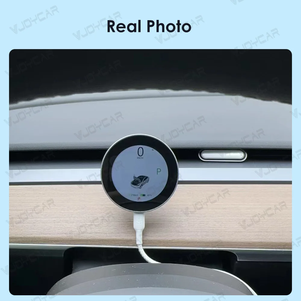 Vjoycar Dashboard Display 2.5inch Front Speedometer Wireless Charging For Tesla Model 3 Model Y Accessories 2023+