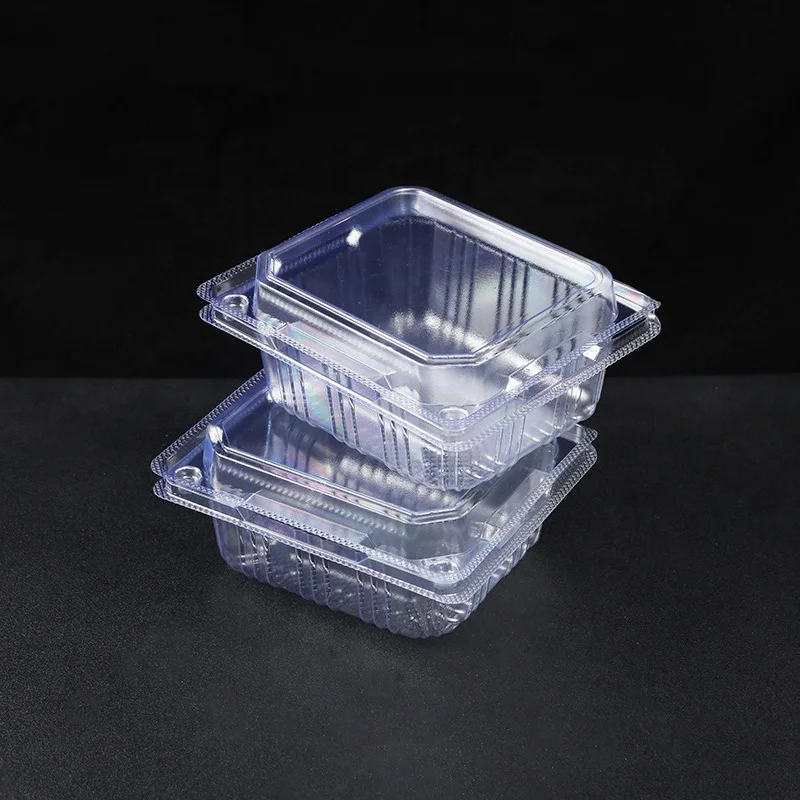 Custom Recyclable PET PVC Container Clear Vegetable Plastic Clamshell Box for Dried Fruit Recyclable Storage Boxes & Bins