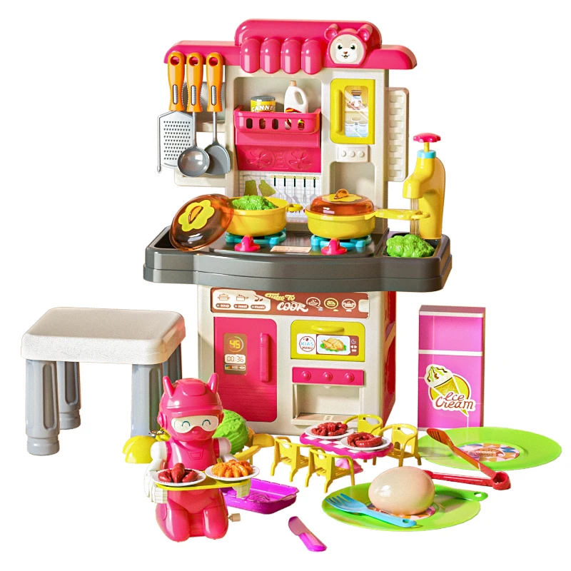 Little Chef Music Toddler Sizzling Kids Cooking Set Toy Other Pretend Play Preschool Boys Plastic Housekeeping Kitchen Toys Boys