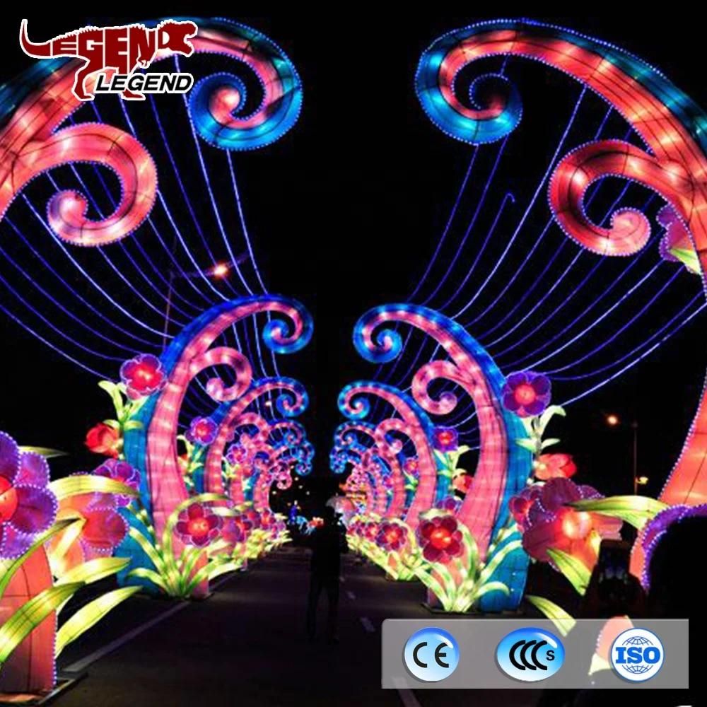 Китайский фонарь шоу фестиваль украшения красивые арки двери фонарь