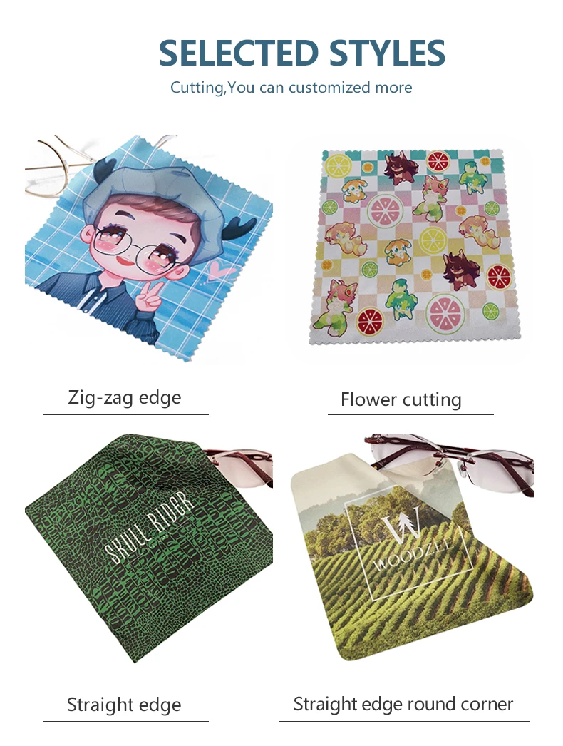 Microfiber Cleaning Cloths jewelry custom print microfiber cleaning cloth Camera Lens Glasses iPad iPhone Screens Cleaning Cloth