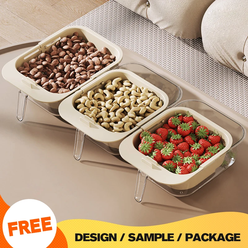 Wannuo Thickened Double Fruit Melon Seed Tray Household Retractable Drain Food Storage & Containers