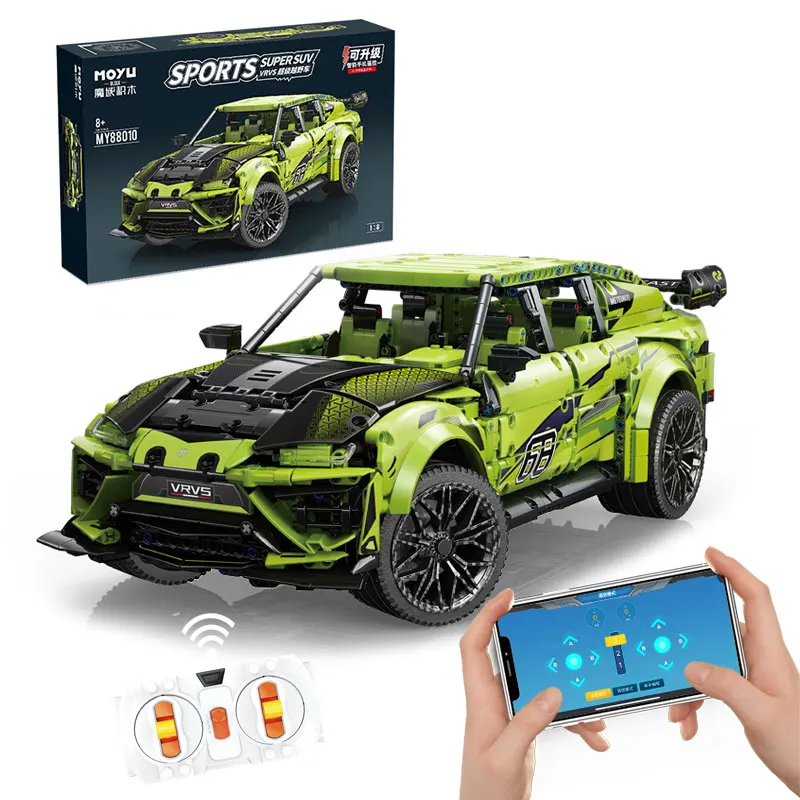 Конструктор MOYU RC игрушки для молодых мальчиков 1/8 MOC кирпичные автомобили Lamborghinii URVS набор строительных блоков автомобиля
