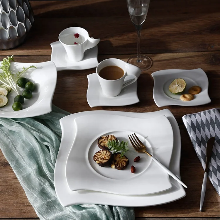 PT Royal Ware Custom Luxury White Bone China Dinner Set,Hotel Porcelain Dinnerware ceramica porcelana branca