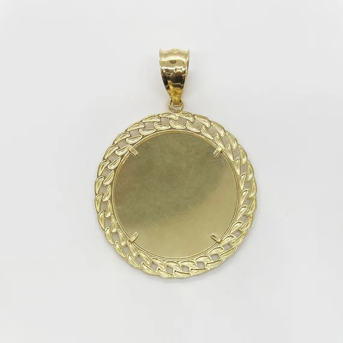 Duyizhao 14K Gold Personalized Photo Memory Round Charm Necklace Jewelry