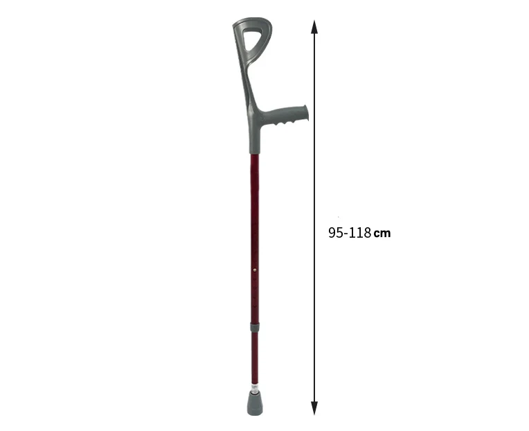 Comfortable Adjustable Aluminum Underarm Crutches Axillary Crutches For Injuried Elderly Walking Elbow Crutches