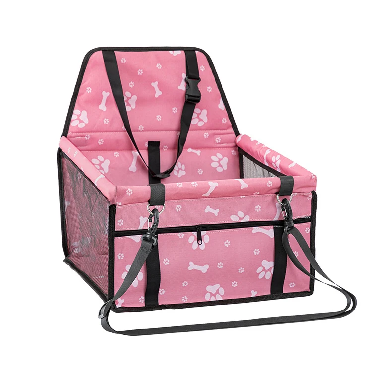 Wholesale Oxford Waterproof Folding Car Seat with Safe Belt Travel Dog Cat Booster Seat Outdoor