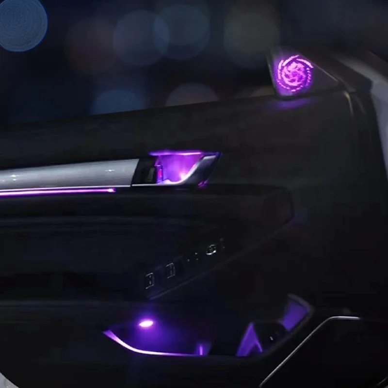 Cheap Price Car Interior Modification Led Decorative Light Ambient Lights+Luminous Horn Cover For Honda Accord