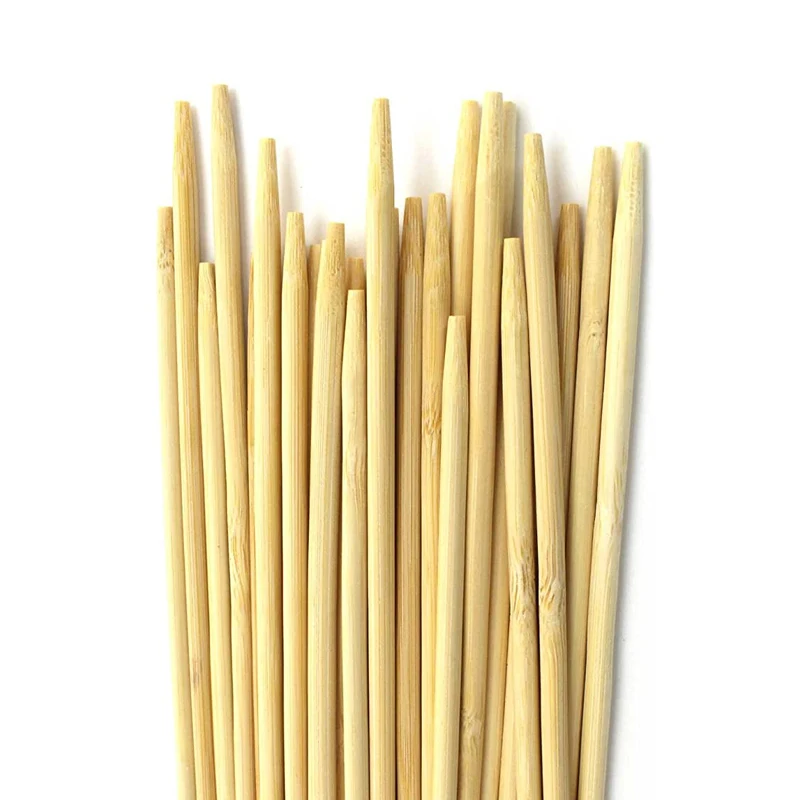 Used Meat Ball Skewering bamboo skewers bbq 25 cm barbecue no curved single blunt point bamboo skewers