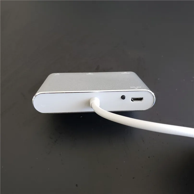 Type C to HDMI VGA HDTV OTG Cable for iphone 8 Pin AV Audio Video Adapter iPhone iPad Air Mini