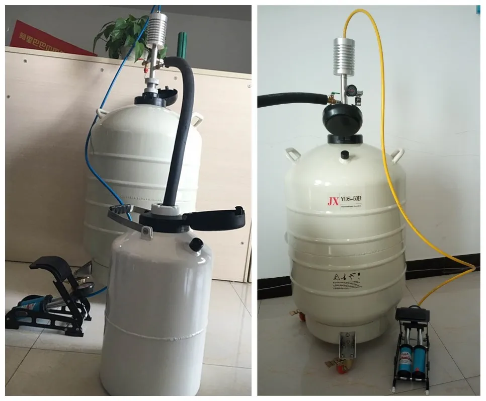 Liquid Nitrogen Container with Electric Pump for Liquid Nitrogen Transfer