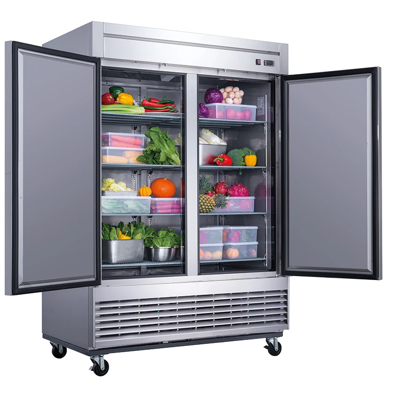 Dukers Double Door Freezers Good Price Commercial Freezer Stainless Steel Industrial Upright Freezer