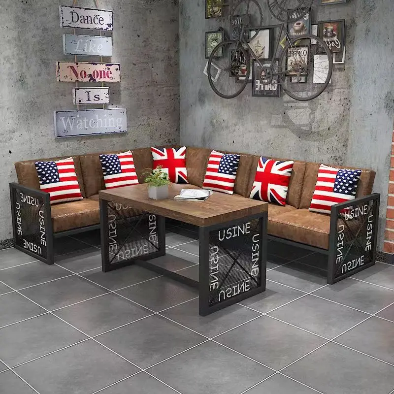 hot sale loft portable luxury industrial vintage kitchen wood dining bar restaurant table Restaurant Furniture Restaurant Booth