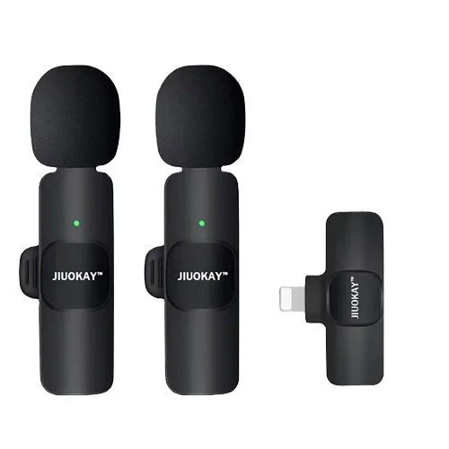 Audio Video Recording Living Steaming Portable Wireless Lavalier Microphone Noise Canceling