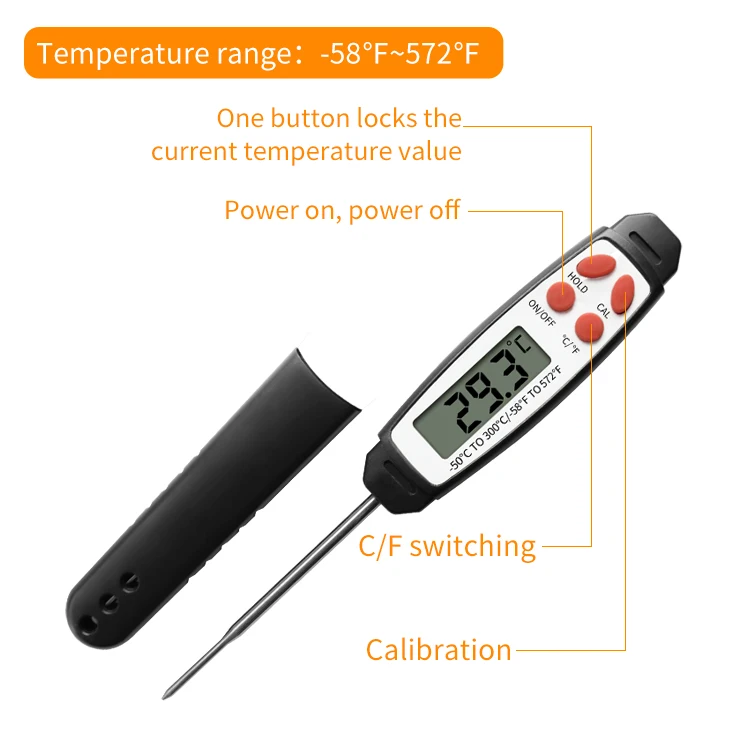 Digital Thermometer Factory Cheap Long Probe Water Temperature Gauge