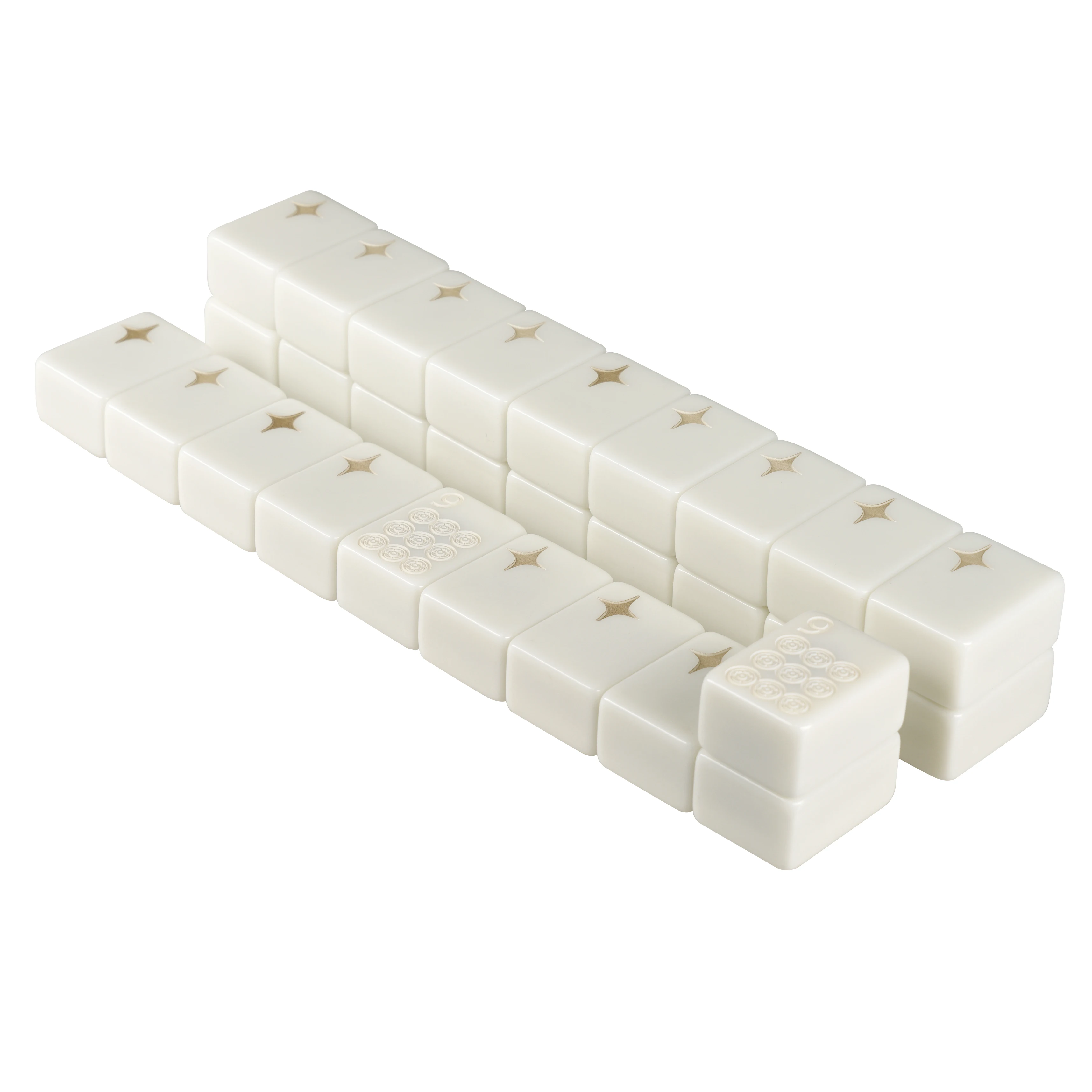 Ivory White Magnetic Mahjong Tiles for Automatic Mahjong Table Custom American Family Entertainment Automatic Games Tiles