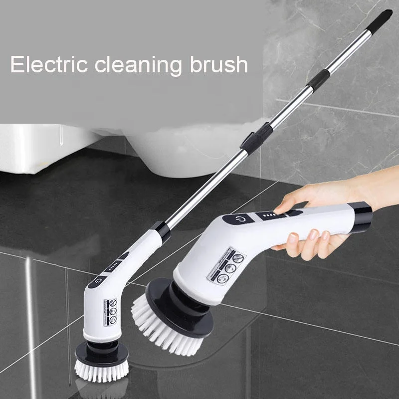 Hot Sale 7 in 1 Cordless Floor Scrubber for Bathroom Cleaning Bathtub Tile Floors ,Portable Electric Spin Scrubber