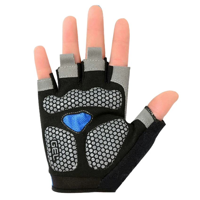 
Custom Half Finger Breathable Gel Protection Cycling Gloves Knit Outdoor Sport Gloves 
