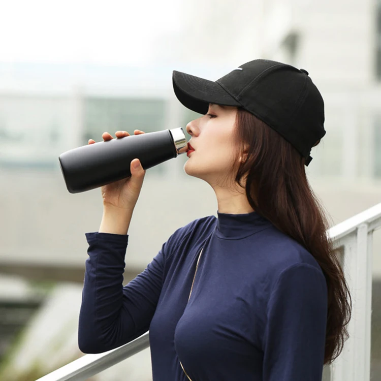 2022 New Smart Dual Wall Alarm Clock Mode White Cute Reusable Water Bottle