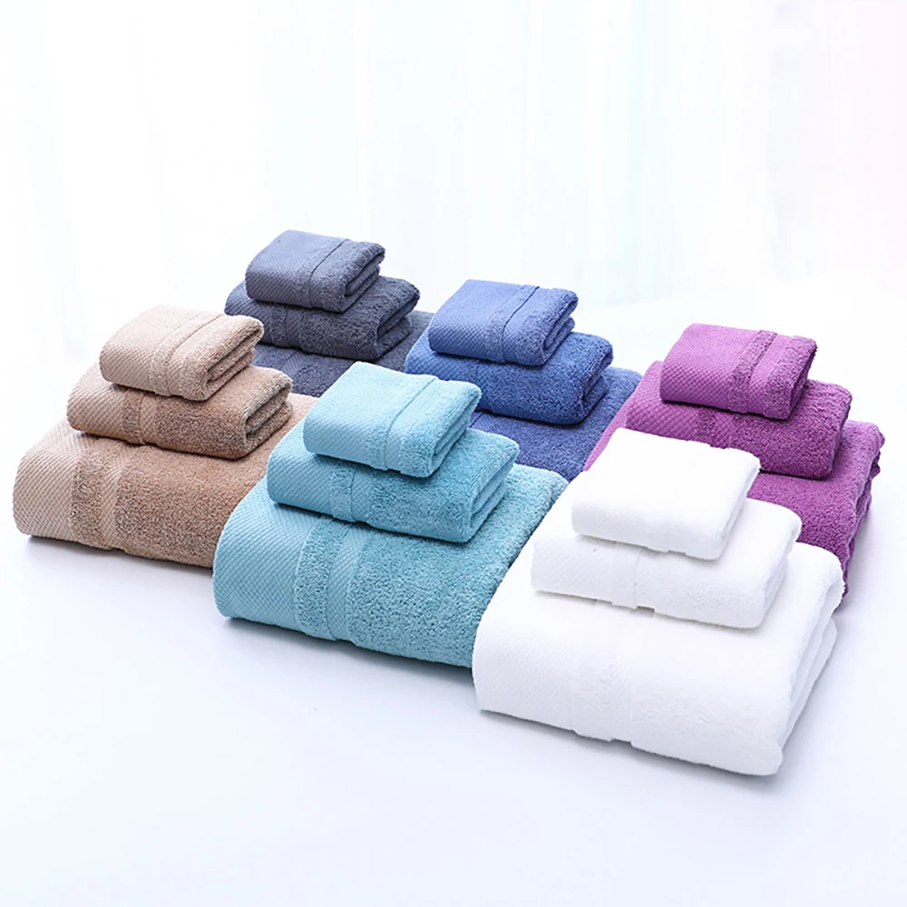 Manufacturers hot selling custom logo towel set bath linens towels  bath 100% cotton toallas