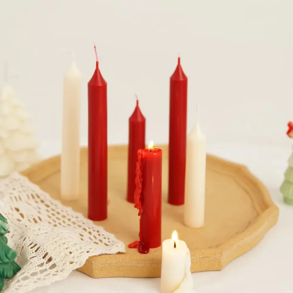 2 Set Acrylic Taper Candle Mold Crystal Candlestick Holders Wedding Christmas Table Decor Column Candle Lanterns Candle Making