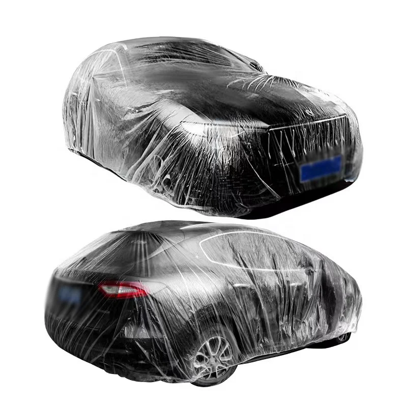 2023 Hot selling transparent plastic scratch-resistant disposable car cover