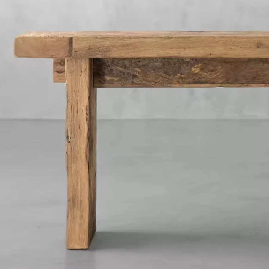 Консольный столик из дубового дерева для гостиной, входной столик в стиле ваби Саби