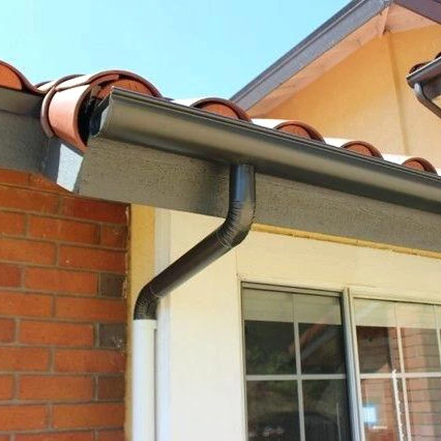 Roofing Seamless Metal Rainwater Gutters Roof Colored Aluminium Rain Tube Gutter