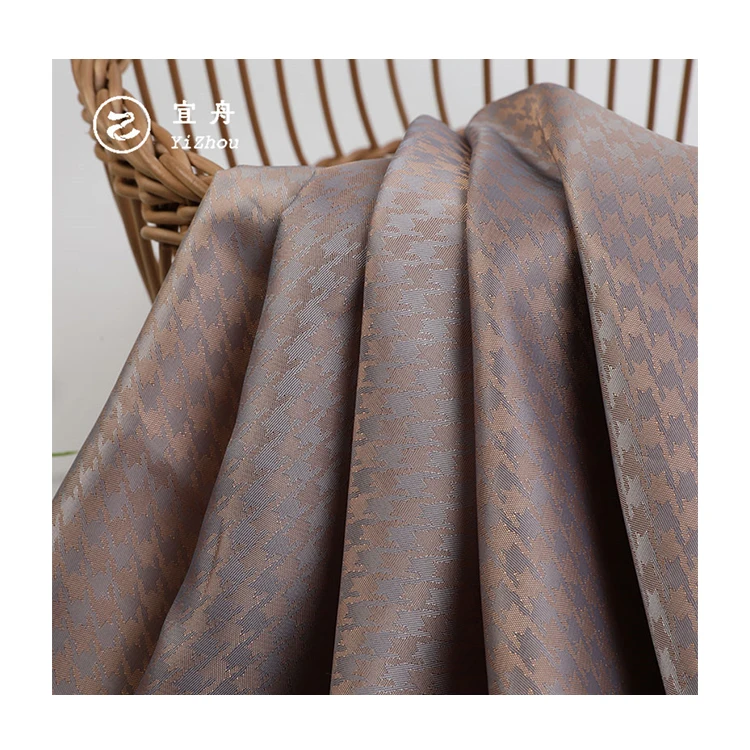 1843-3# Houndstooth Pattern 55% polyester 45% viscose jacquard lining soft bag lining fabric for suits