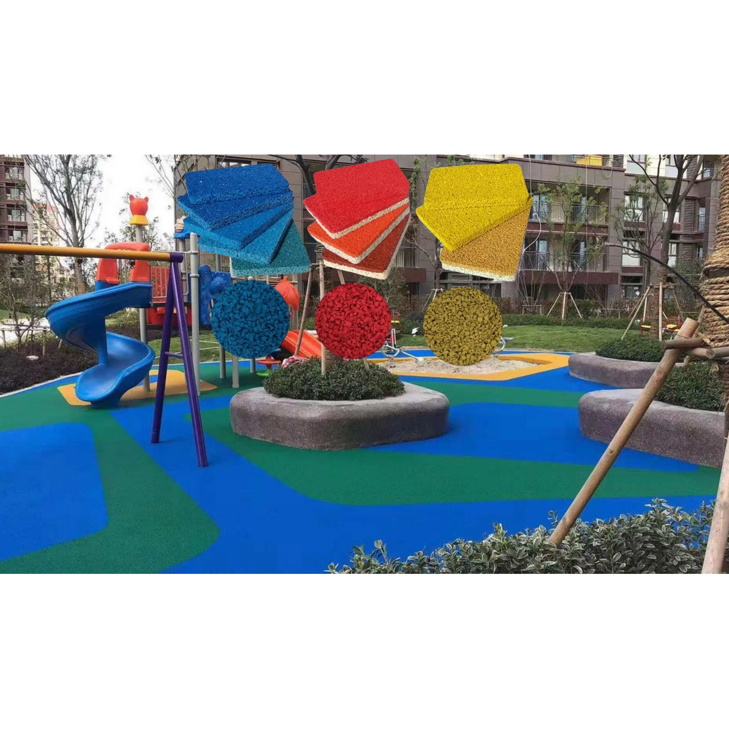 Premium Quality EPDM Rubber Crumbs for Playground and Athletic Field Surfaces - Designed for Long-Term Performance