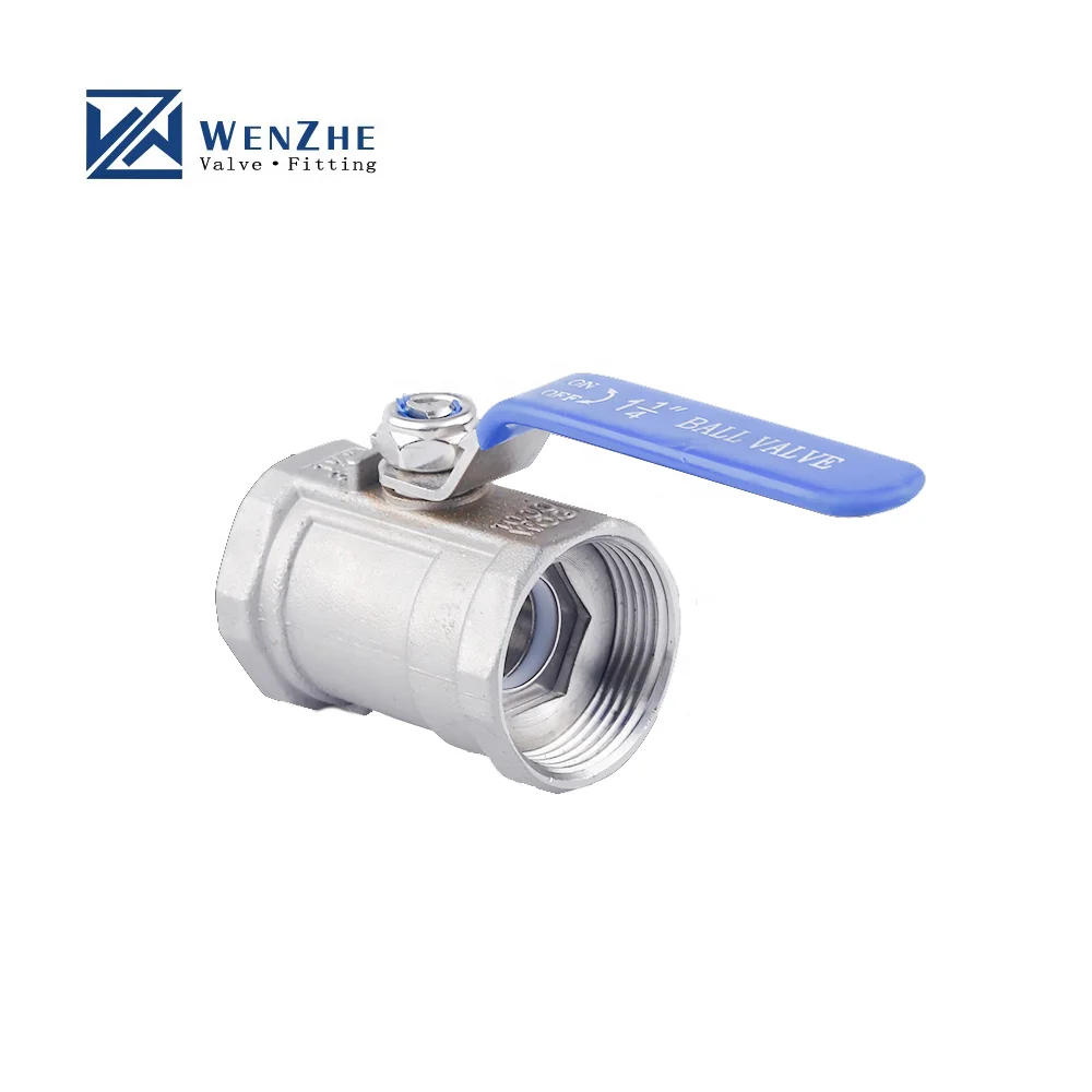 Stainless Steel SS 201/304 1Pc Type Threaded Female ball valve  NPT one piece 1pc ball valve