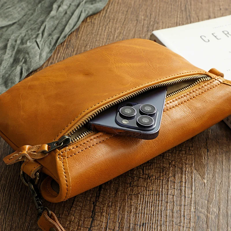 New stylish Leather messenger bag - Small Crossover Long Over the Shoulder leather Sling bag for Womens Purses and Handbags