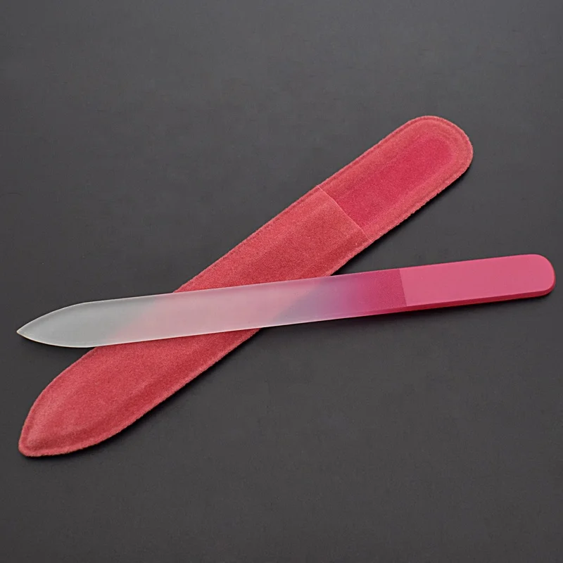Wholesale permanent glass nail file with Eco-Friendly EVA pouch
