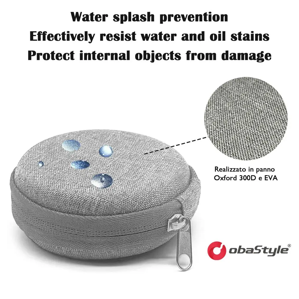 EU Stock shipping Waterproof Portable PU Hard Shell Earphone Case Portable Headphone Organizer Storage Pouch Bag