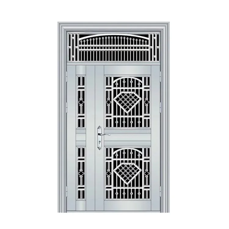 Exterior Main Gate Double Stainless Steel Doors Bulletproof Security Steel Metal Doors