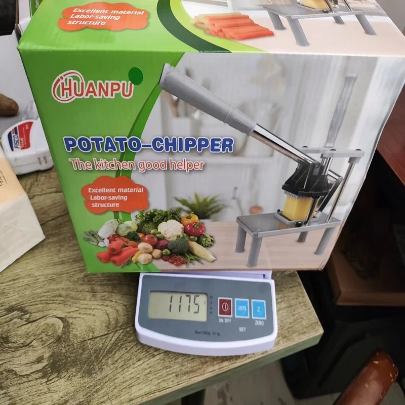 New Product Ideas 2024 Commercial Potato Chipper Stainless Steel French Fry Cutter Chopper Set Metal Vegetable Cutter