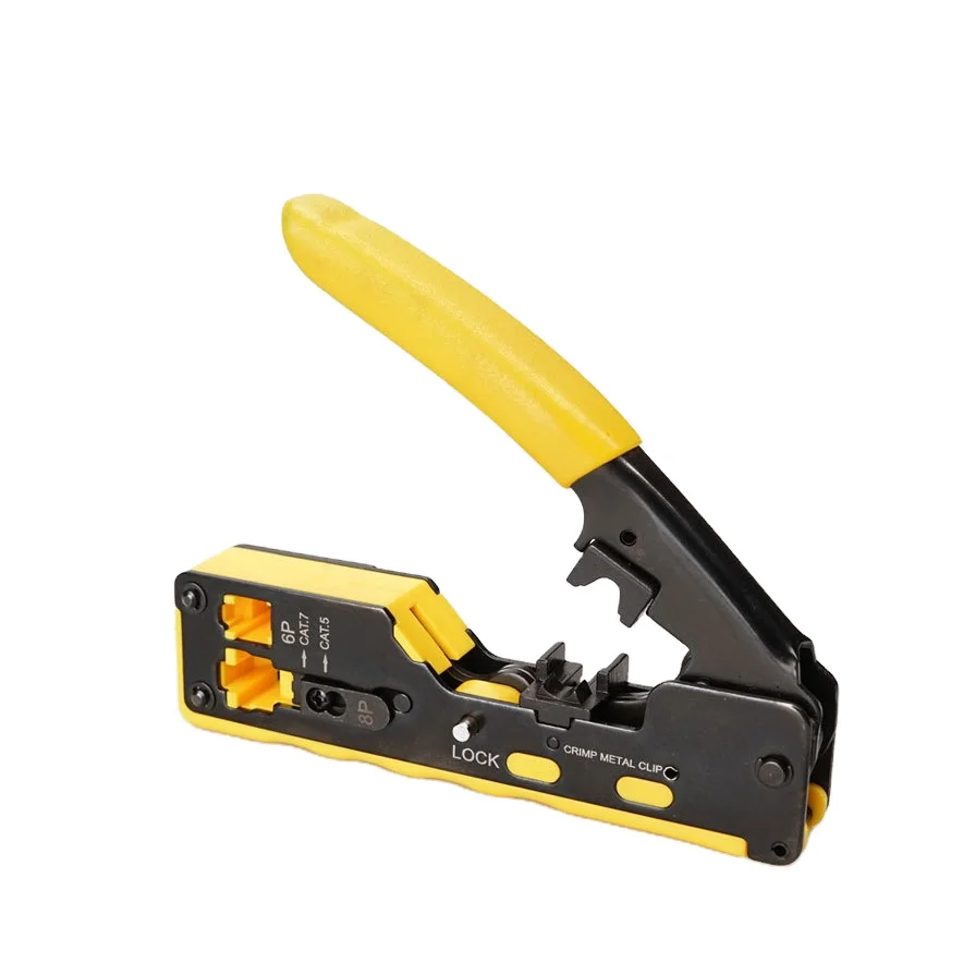 Cat5 Cat6 Cat7 Проходная подача через RJ45 обжимной инструмент Электрический трубка pex ручной провод