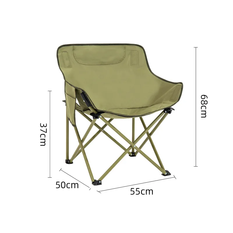 Outdoor Ultra-Light Portable Space High Back Aluminum Alloy Ultralight Light Weight Fishing Camping Folding Moon Chair