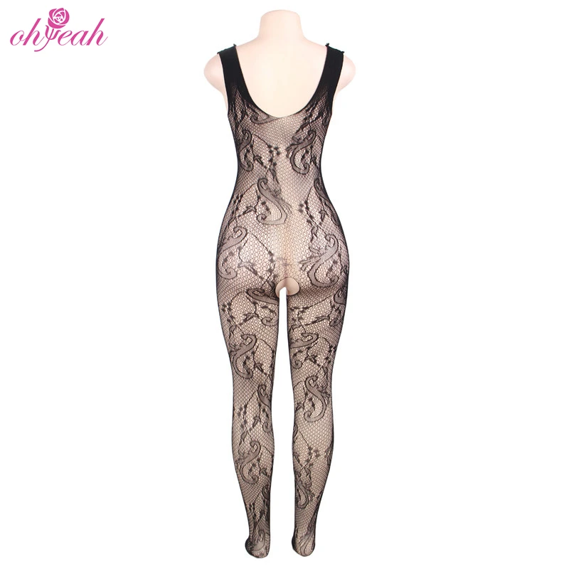 
Wholesale black plus size fat sexy ladies whole full body tights for women 