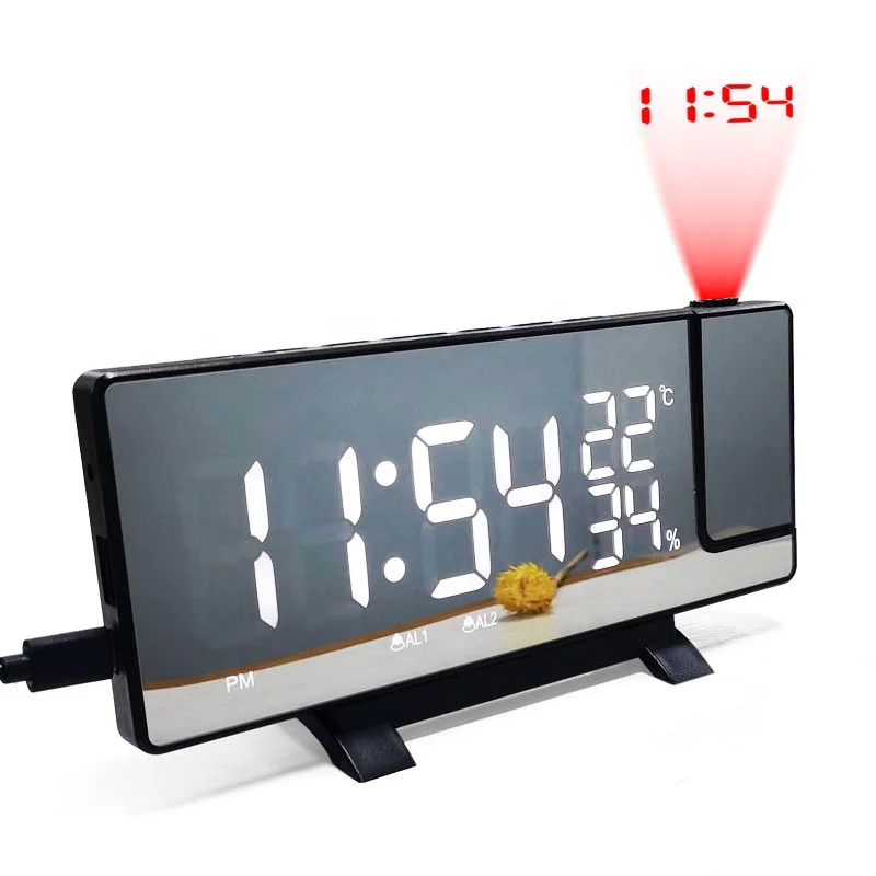 Amazon Top Seller 2021 Digital Alarm Clock with FM Radio and Projector Digital Projection Clock