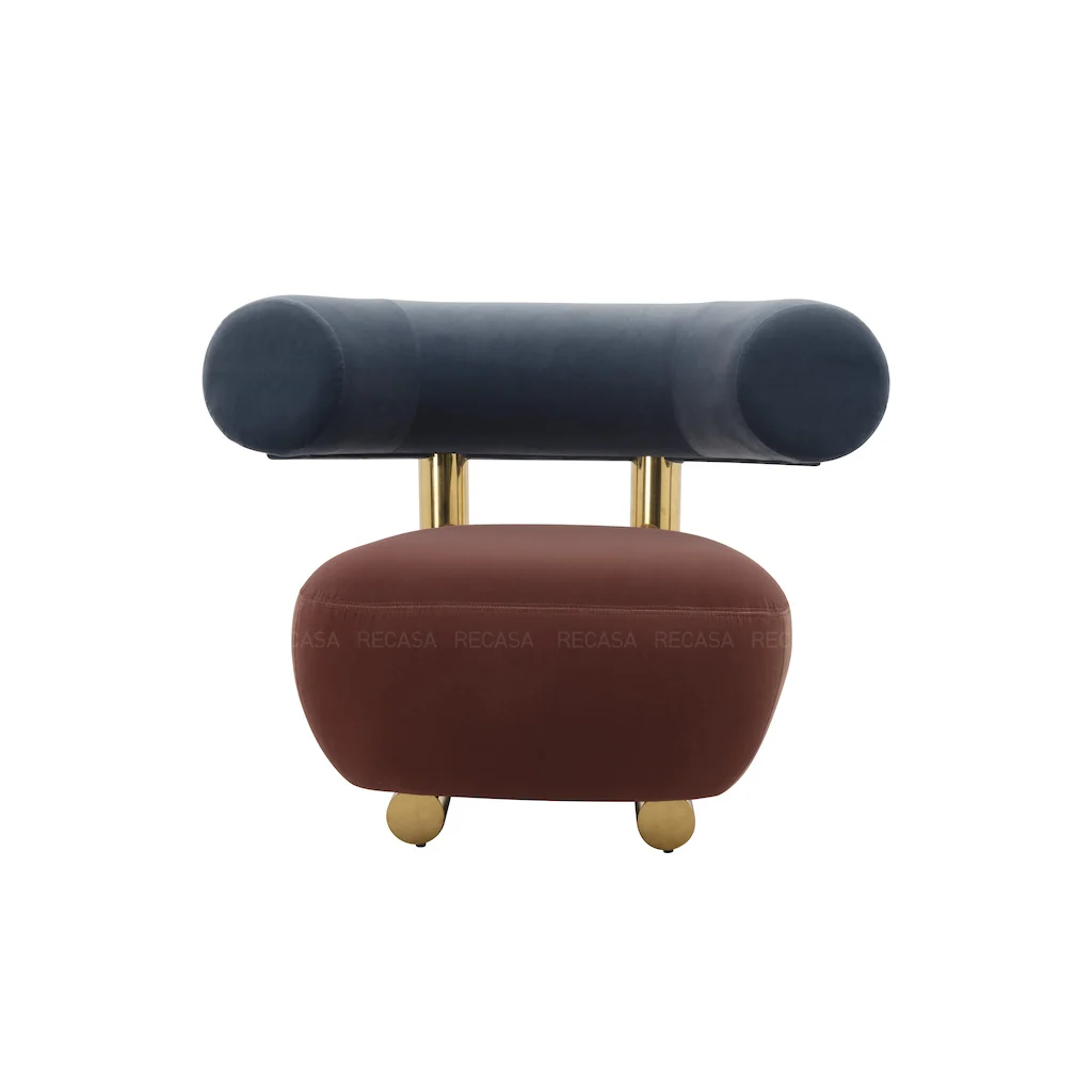 Multi color Living Room Chair Wool Fabric Lounge Chair Velvet Leisure Chair