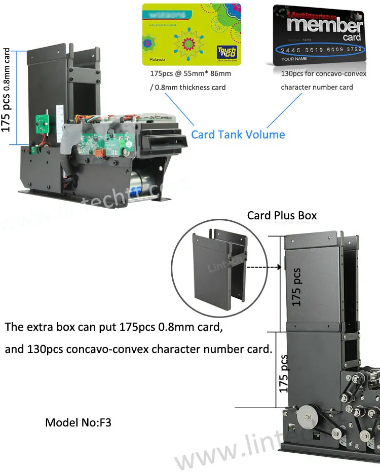 Диспенсер для карт с модулем считывания и записи RFID ISO14443A