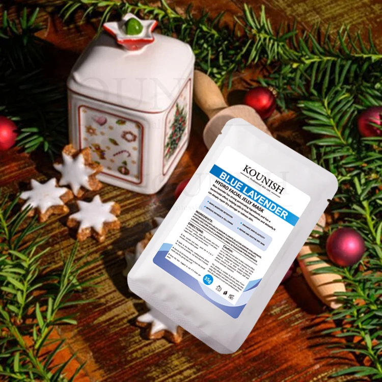 Wholesale Latest Korean Facial Skincare Wrinkle Tightening Lavender Jelly Powder Face Mask