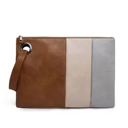 2022 Pu Leather Color Block Wristlet Women Vintage Causal Hand Bags Ladies Simple Purses Handbags