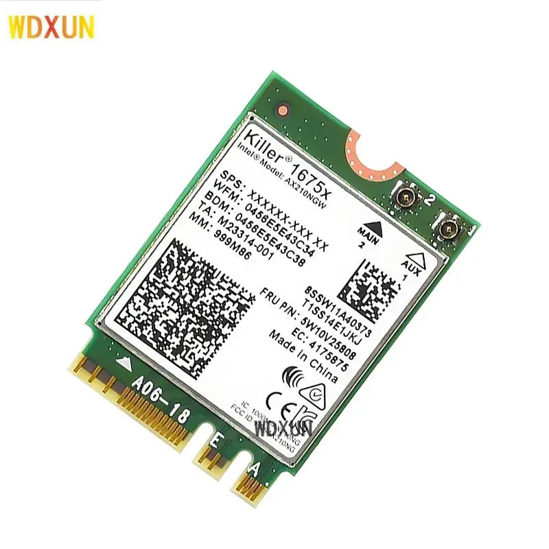  Для Intel AX210 Killer AX1675x Wi-Fi 6E 802.11AX двухдиапазонный 2 4 ГГц 5 6 5374 Мбит/с BT M.2 NGFF wifi